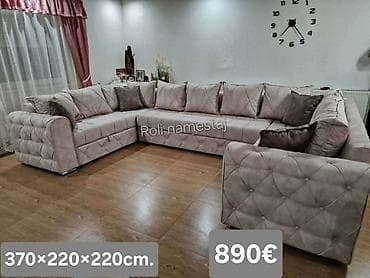 ceragem krevet cena: Ugaona garnitura U-oblika – dimenzije 370 × 220 × 220 cm - Prostrana — 5