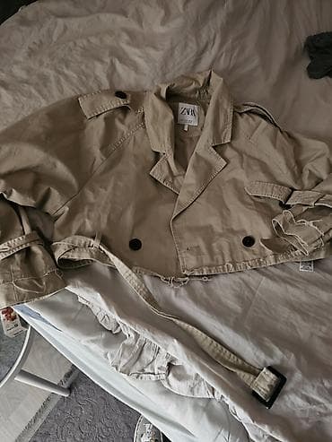 ZARA ženski kratki trenč kaput - Model: cropped/trenč silueta sa