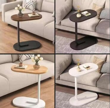 Stolovi: Moderan pomoćni stočić za dnevnu sobu – C oblik - Dizajn: elegantna C
