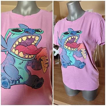 Sinsay x Disney majica sa printom Stiĉa (Lilo & Stitch), roze — 3