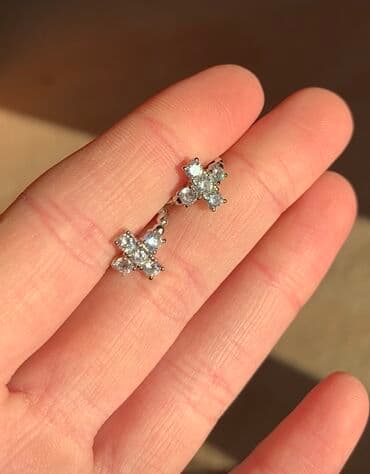 srebrni prsten verenicki: Minđuše na šraf — 1