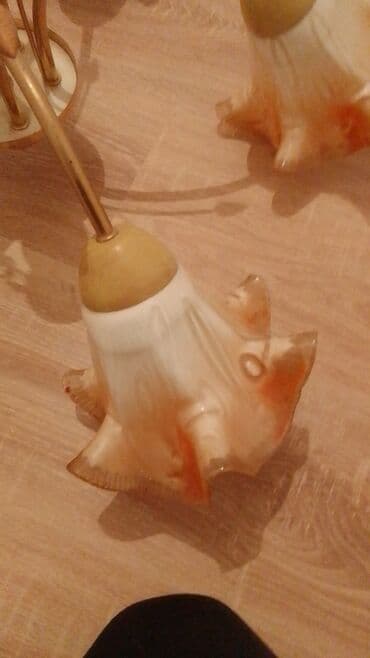 Textile: Chandelier, color - Beige, Used — 8