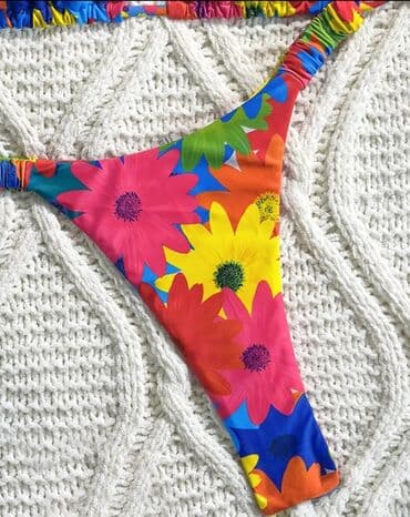 jednodelni push up kupaci: M (EU 38), Lycra, Floral, color - Multicolored — 4