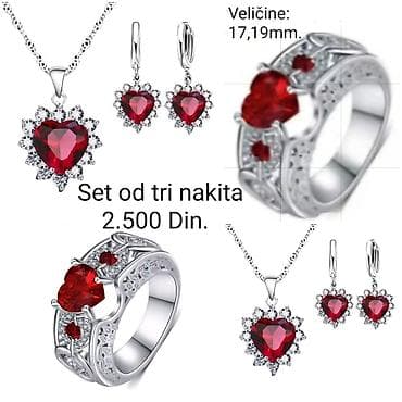 torbe m: Elegantni posrebreni set od tri nakita sa žigom S925 od hirurskog — 1