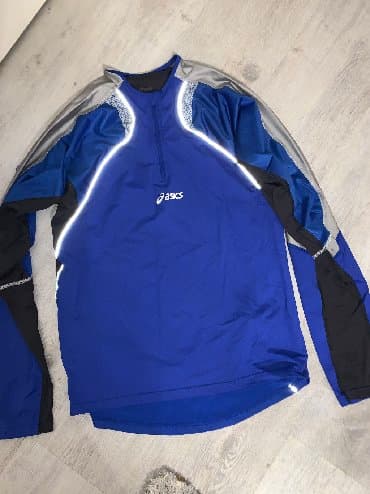 Tracksuit top, M (EU 50), L (EU 52), Asics, color - Blue