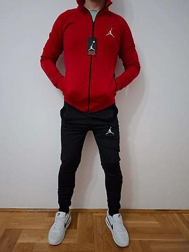 komplet nike: Komplet, M, Jordan, bоја - Crvena, Poliester — 5