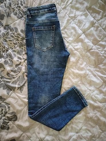 turska torba: Ženske farmerke Euro Fashion – skinny kroj sa detaljima - Boja — 4