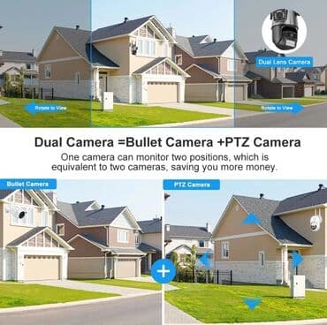 čaša za nutribullet: Ip kamera PTZ kamera sa 2 sociva i sirenom 4k 8x zoom Kamera za — 3