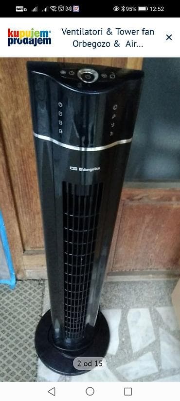 obranica za vodu: Orbegozо toranjski ventilator TWM 1009 - Snaga: 60 W - Napon: 220–240 — 1