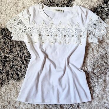 ešarpe i marame: M (EU 38), Cotton, color - White — 2