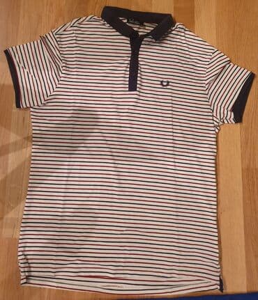kačketi sa životinjama: FRED PERRY original polo majica sa kragnicom, teget, bele i crvene — 3