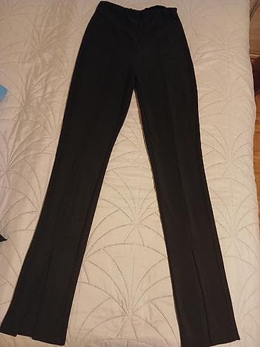 ccc ženske patike: Crne ženske pantalone – ravnog kroja sa visokim strukom i elastičnom — 1