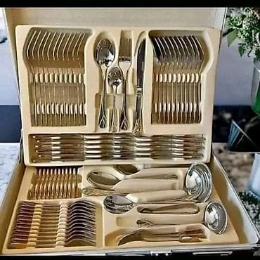 Luksuzni komplet escajga u koferu - Veliki set pribora za jelo