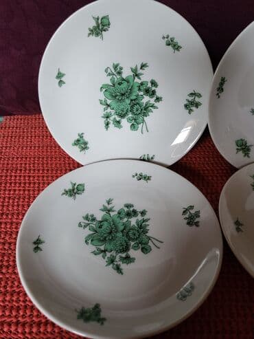 set za hranjenje od bambusa: Tacne za poslastice 1959 do 1977god. Thomas porcelan Nemacka — 3