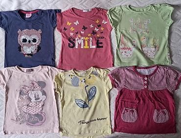uckur za trenerke: Paket majica za devojčice 🩷 Veličina 80/86 pamučne preudobne Cena za — 1