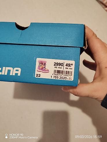 dm patike za vodu: Dečije zimske čizmice – ljubičaste, šareni print (jednorog, zvezdice — 9