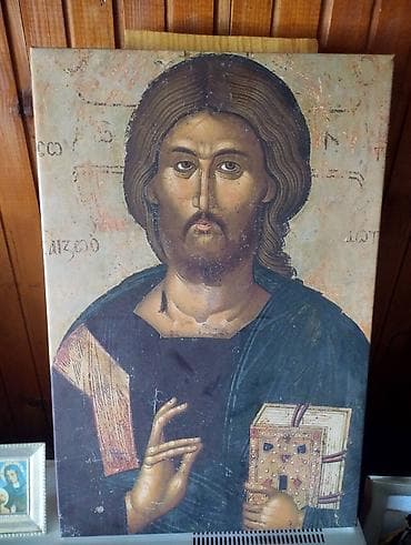 Ikona Hrista Pantokratora – reprodukcija na platnu - Motiv: Hristos