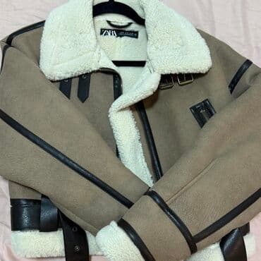 Fur coats: Zara, M, Single-colored, With lining, Faux fur — 4