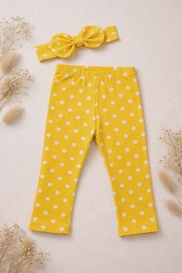 Helanke + traka za kosu sa mašnom. Helanke do članka i elastična traka