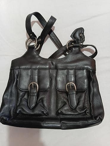 deichmann torbe: DIAMOND LINE ženska torba – crna, od prirodne kože - Materijal: meka — 1