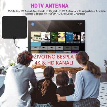 Cena 1950 din TV antena za besplatan TV program (4K i HD rezolucija) -