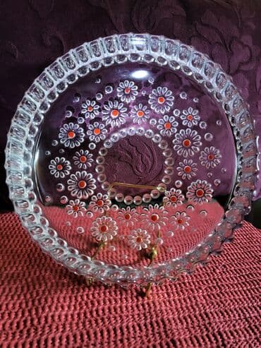 Činije: Cinija nova Walther kristal,led kristal Nemacka. 60,70te — 5