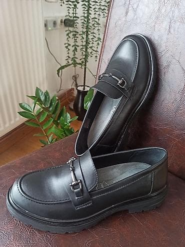 africa obuca: Ženske mokasine – crne, kožna izrada - Klasičan penny/mokasin model — 2