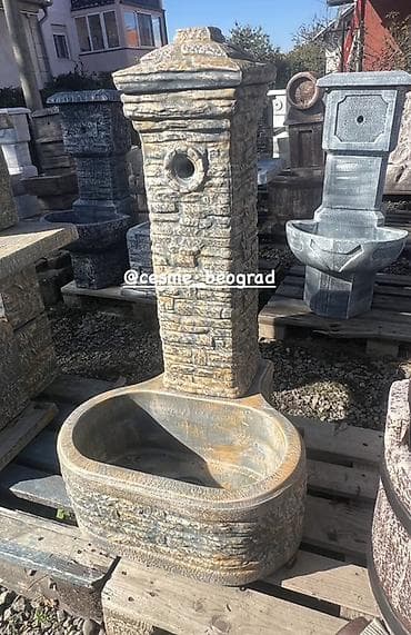 komoda za lavabo: Kamena dvorišna česma – rustični model - Materijal: liveni — 1