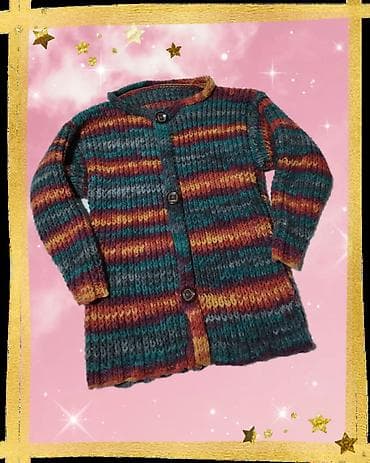 Nov ručno pleteni džemper vel XXL. Obim grudi 104cm, ramena 114cm — 5