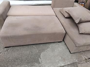 polovne ugaone garniture lalafo: Ugaona garnitura sa klub stolom i tabureima - Komplet sadrži — 3