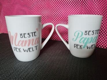 porcelanske solje za caj: Solje nove porcelanske mama,tata. Solje univerzalne obe u ceni — 4