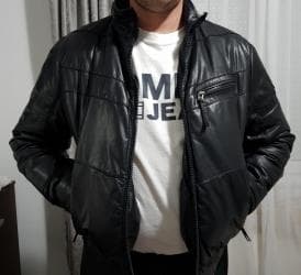 Majice: Snizenoooo!!!Muska kozna jakna traper kao nova,nosena je samo 2-3 puta — 3