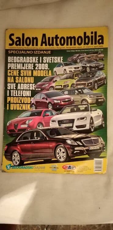 tekstualni zadaci iz matematike za 3 razred osnovne skole: Autokatalog Salon automobila 1999,2000x4,2001x2007 i 2009. god. (Nisu — 7
