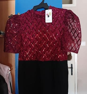 Haljine: SHEIN Modely elegantni kombinezon - Gornji deo: bordo/crveni til sa — 4