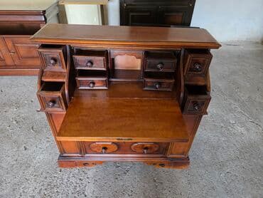 Furniture: Elegantan drveni sekreter sto sa preklopnom radnom površinom, idealan — 4