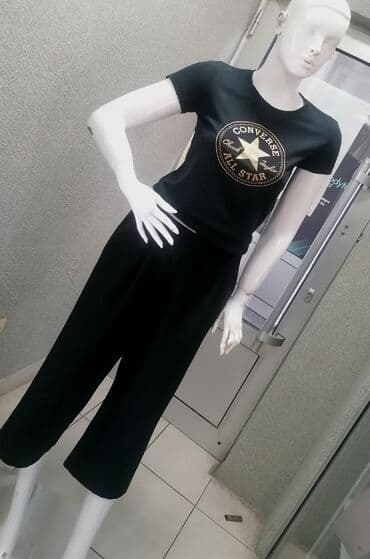 top na jedno rame: Converse, XS (EU 34), Cotton, color - Black — 3
