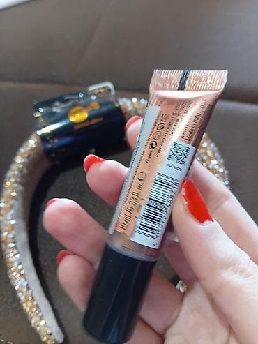 Ostalo: Set modnih dodataka i šminke – zlatno/šampanj tonovi - Široka rajf — 4