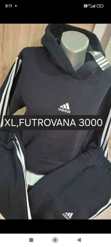 poliester trenerke: Komplet, M, Nike, bоја - Crna, Pamuk — 11