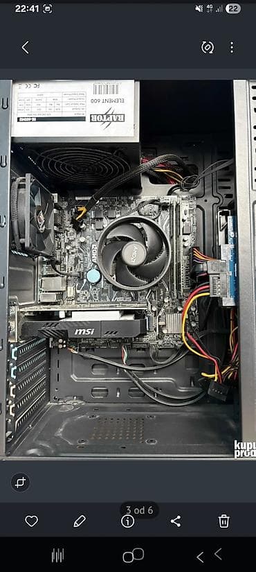 polovni tosteri: Procesor: AMD Ryzen 3 2200g Graficka karta: MSI Nvidia GT 1030 2GB — 4