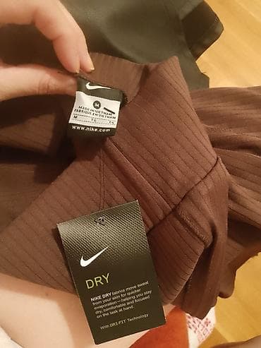 Women's Clothing: Nike ženske pantalone – Dri-FIT, braon - Model: široke nogavice — 4