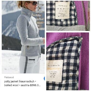 jakne sa prirodnim krznom: S (EU 36), Vuna, bоја - Ljubičasta — 6
