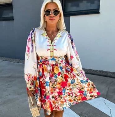 haljina animal print: Predivna s haljina nova, dug rukav — 6