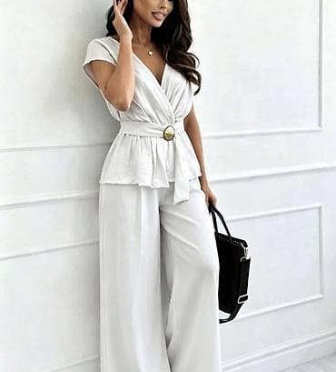 kupi lil solid 2.0 crna gora: Damski komplet – bluza i pantalone širokih nogavica. - Gornji deo — 5