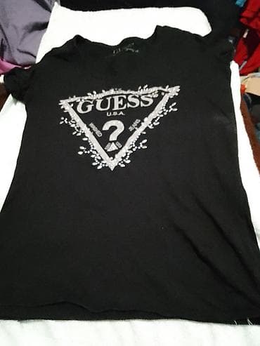 gerry weber nova kolekcija: GUESS ženska majica kratkih rukava - Boja: crna - Prednji print — 1