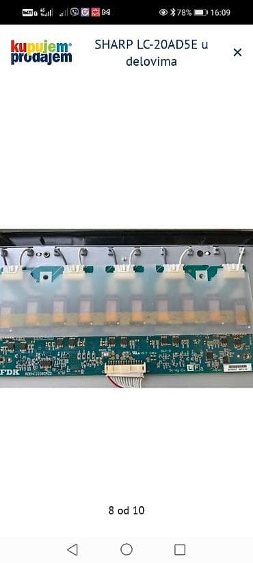 obicna antena za tv: SHARP LC-20AD5E – delovi za TV Dostupni originalni moduli i — 9