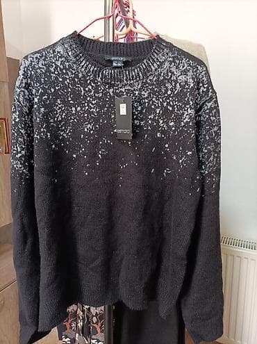 zimski džemperi: Esmara džemper, model sa okruglim izrezom. Boja: crna sa — 1