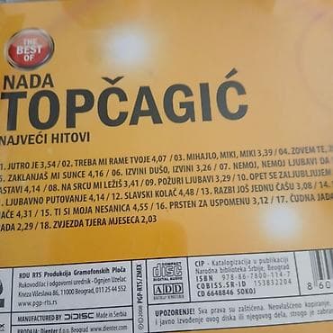 странци 2008: CD: Nada Topčagić – The Best Of (Najveći hitovi) Izdanje: PGP RTS / — 2