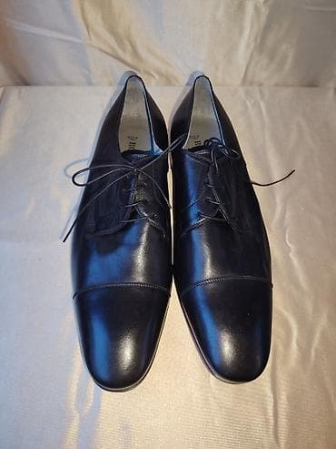 kaubojke cipele: Muške elegantne cipele – crne, kožne, Oxford cap-toe UG 31cm - — 2