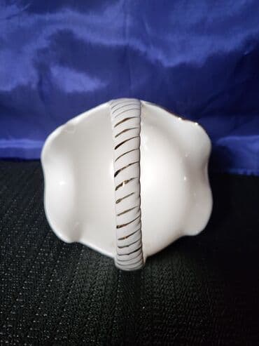 zemljane posude: Korpa nova,vintaz,bombonijera Limonz stil Harmony. Porcelanska — 9