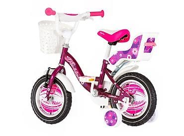 ranac na tockice: Bicikl kids Visitor Liloo 12" 8" – ljubičasti perla UV sjaj (za visinu — 3